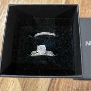 Modern Gents Three Ring Bridal Set